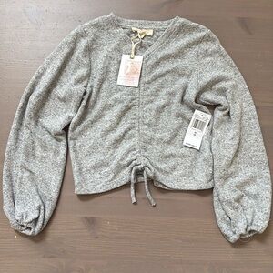 Jessica Simpson Gray Long Sleeve Shirt Size Medium (8)